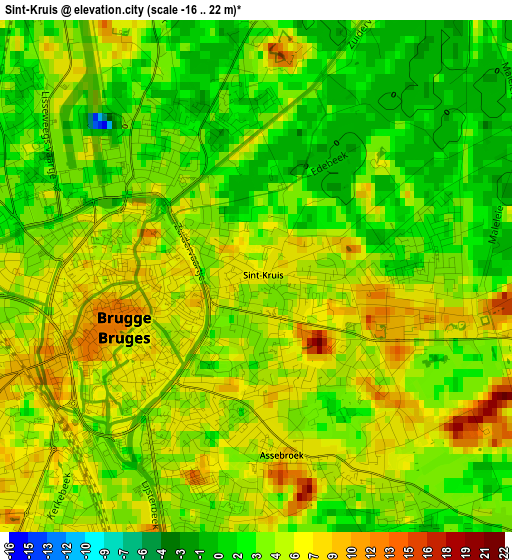 Sint-Kruis elevation map
