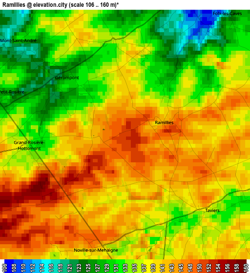 Ramillies elevation map