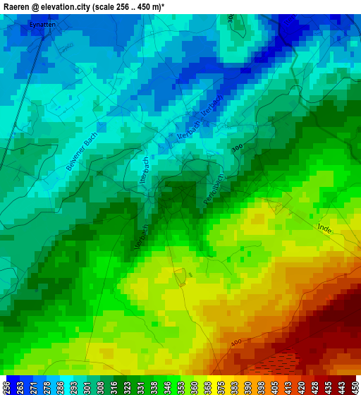 Raeren elevation map