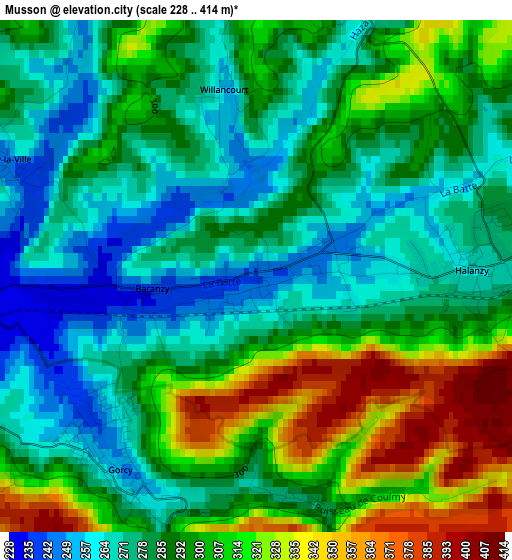 Musson elevation map