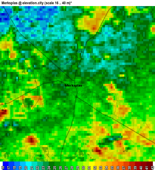 Merksplas elevation map