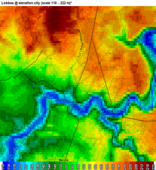 Lobbes elevation map