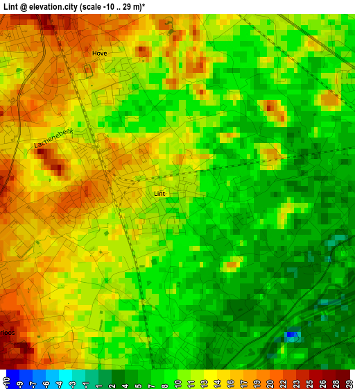 Lint elevation map