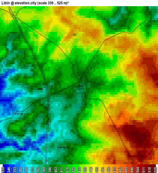 Libin elevation map