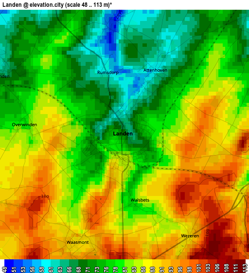 Landen elevation map