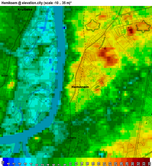 Hemiksem elevation map