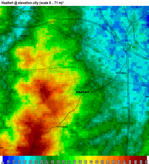 Haaltert elevation map