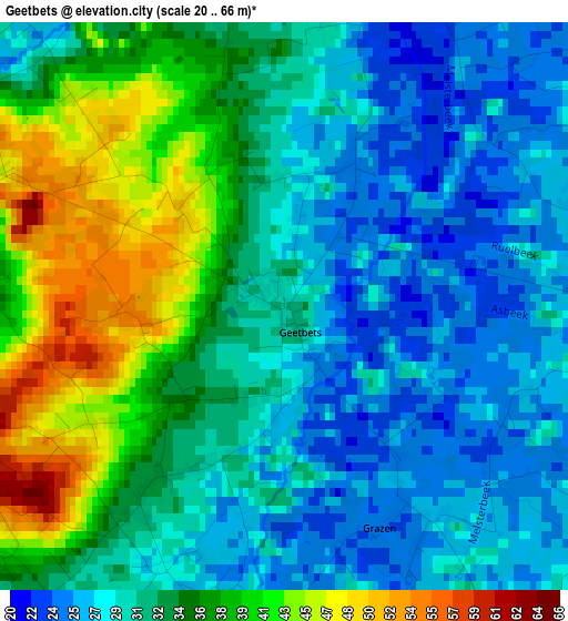 Geetbets elevation map