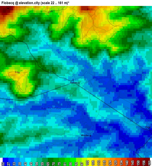 Flobecq elevation map