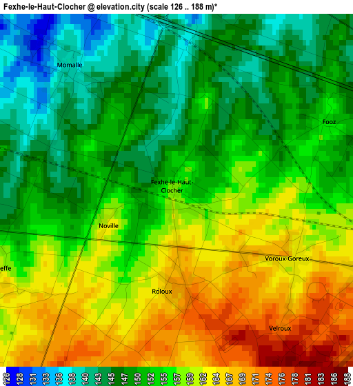 Fexhe-le-Haut-Clocher elevation map