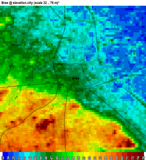 Bree elevation map