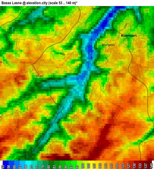 Basse Lasne elevation map