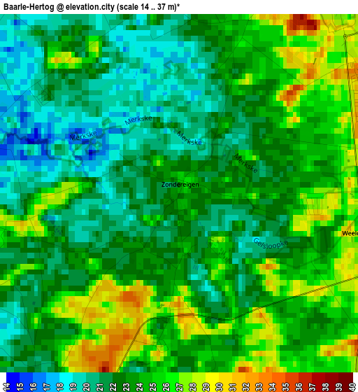 Baarle-Hertog elevation map