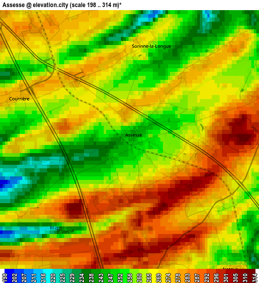 Assesse elevation map