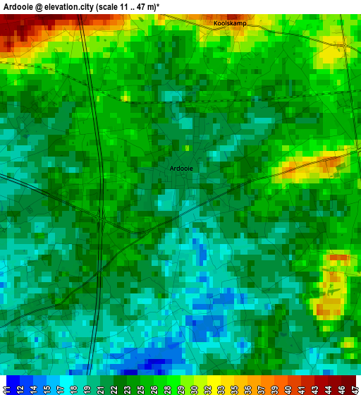 Ardooie elevation map