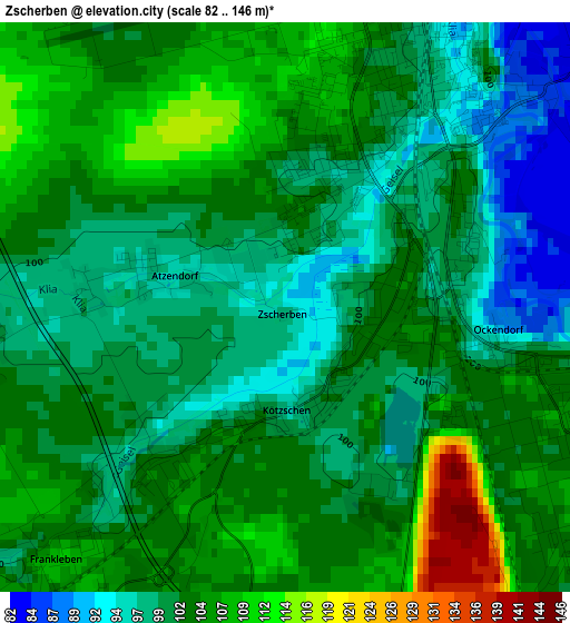 Zscherben elevation map