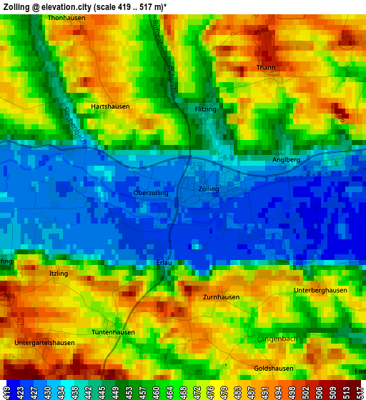 Zolling elevation map