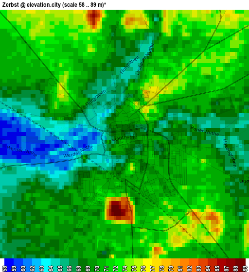 Zerbst elevation map