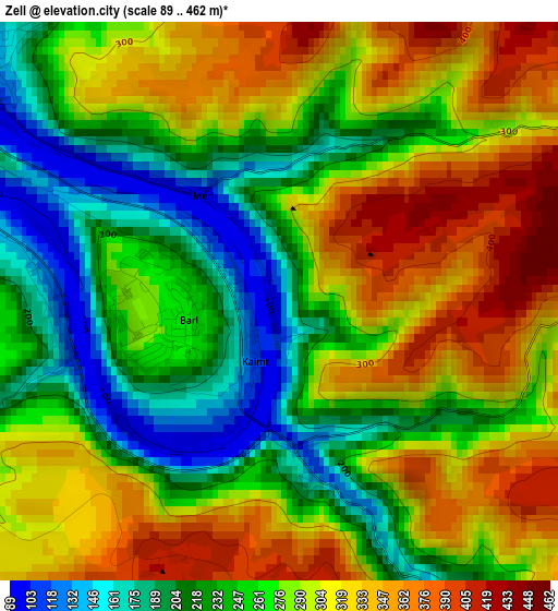 Zell elevation map