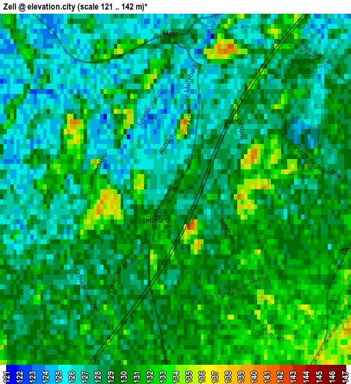 Zell elevation map