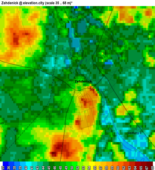 Zehdenick elevation map