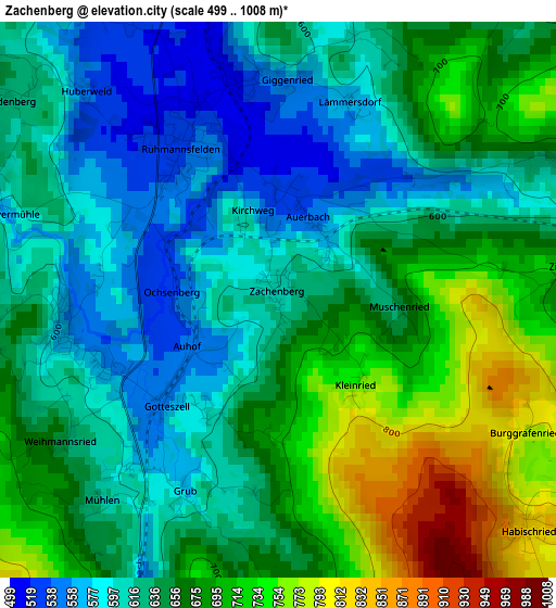 Zachenberg elevation map