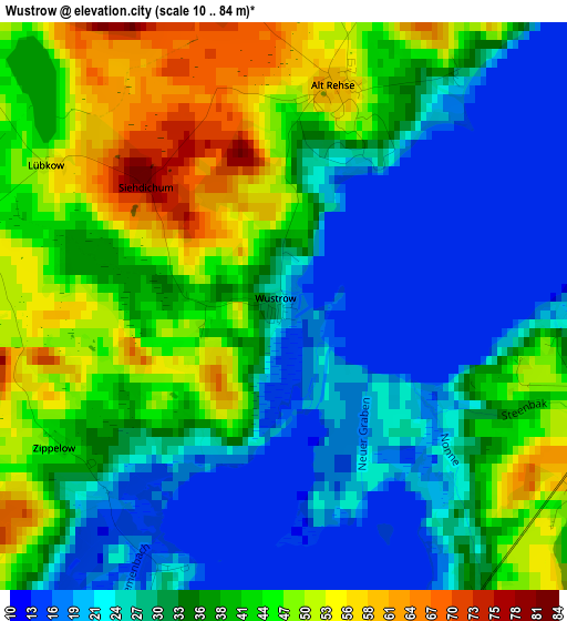 Wustrow elevation map