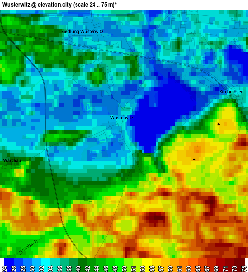 Wusterwitz elevation map