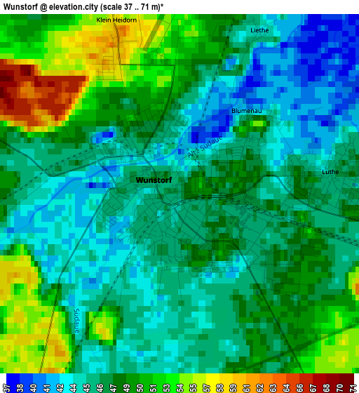 Wunstorf elevation map