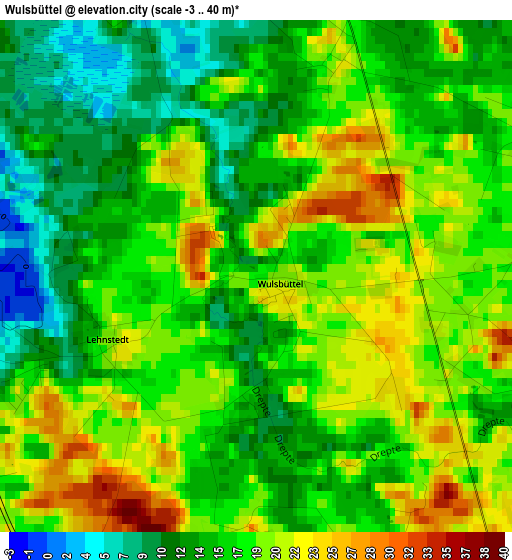 Wulsbüttel elevation map