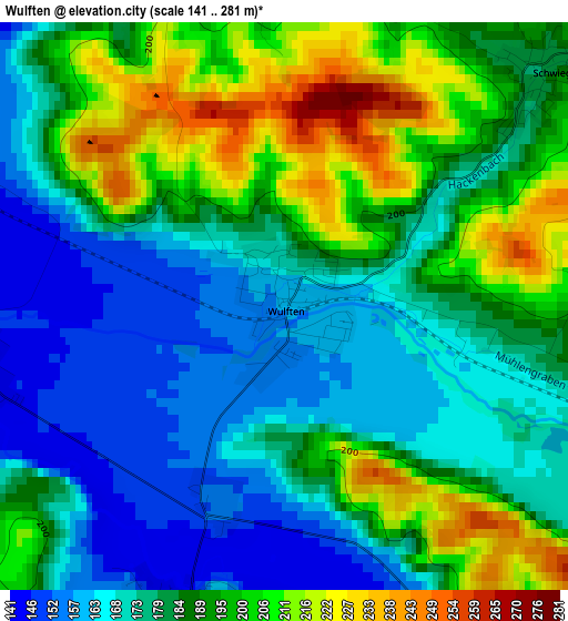 Wulften elevation map