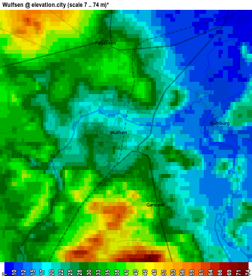 Wulfsen elevation map