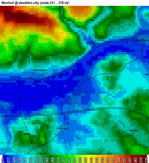 Wonfurt elevation map