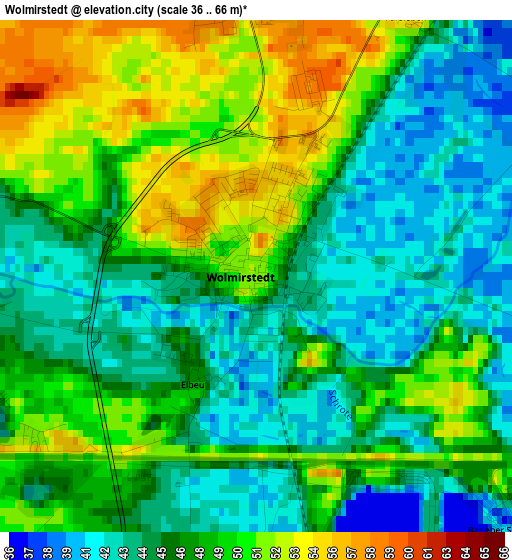 Wolmirstedt elevation map