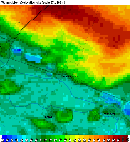 Wolmirsleben elevation map