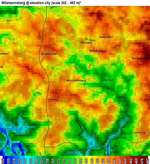 Witzmannsberg elevation map