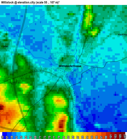 Wittstock elevation map