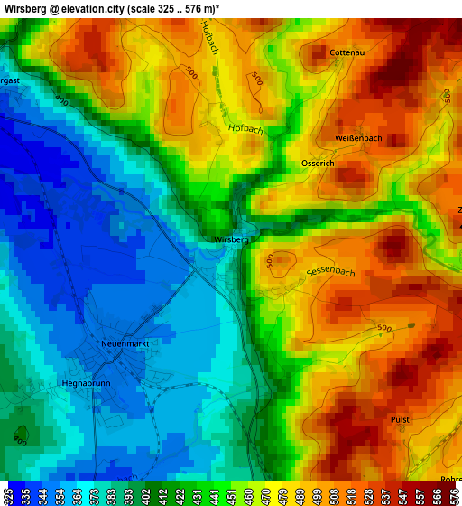 Wirsberg elevation map