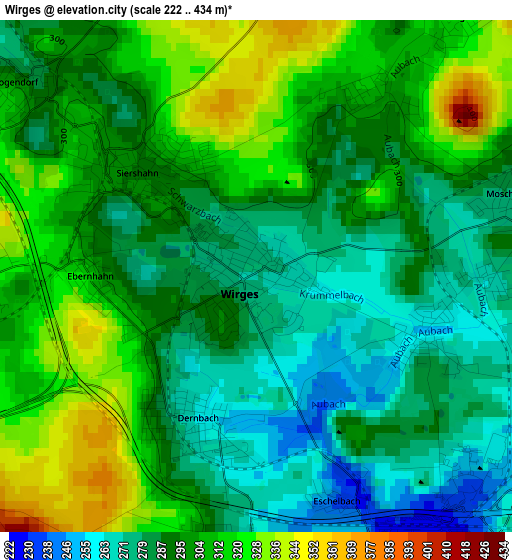 Wirges elevation map