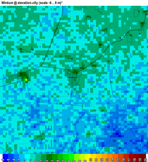 Wirdum elevation map