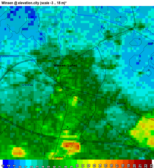 Winsen elevation map