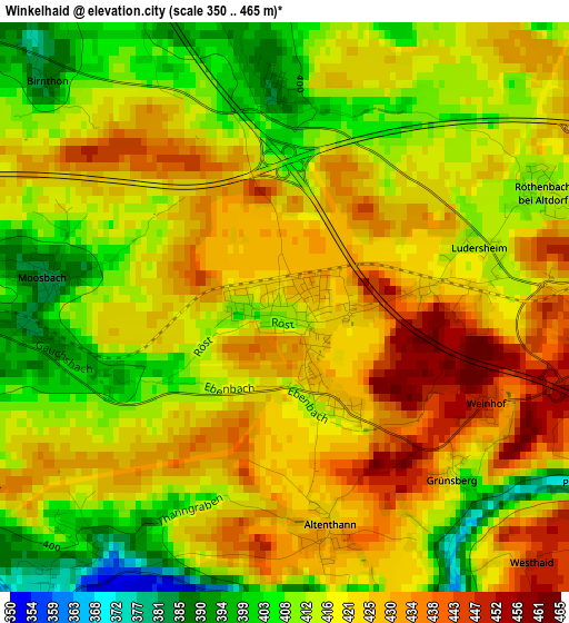 Winkelhaid elevation map