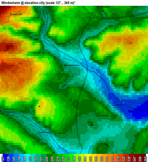 Windesheim elevation map