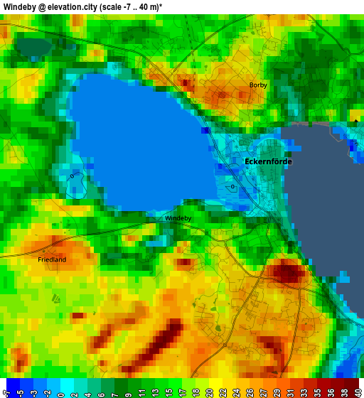 Windeby elevation map