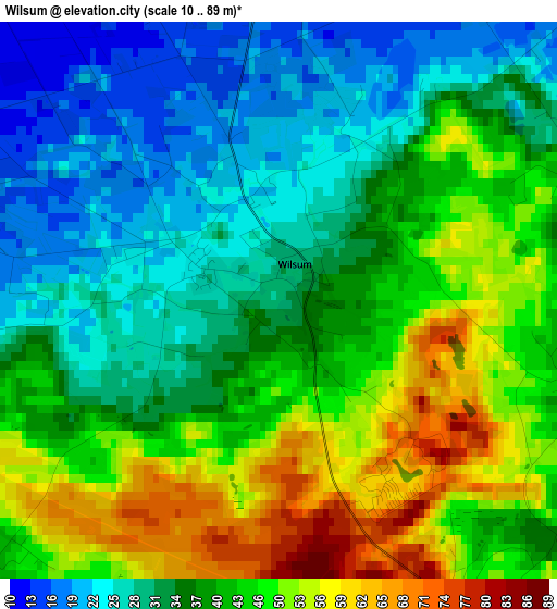 Wilsum elevation map