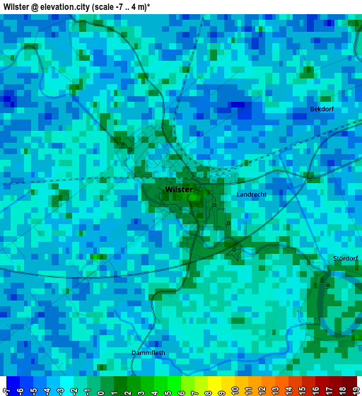 Wilster elevation map