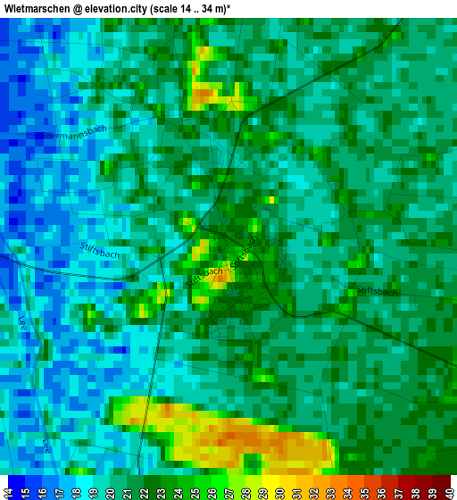 Wietmarschen elevation map