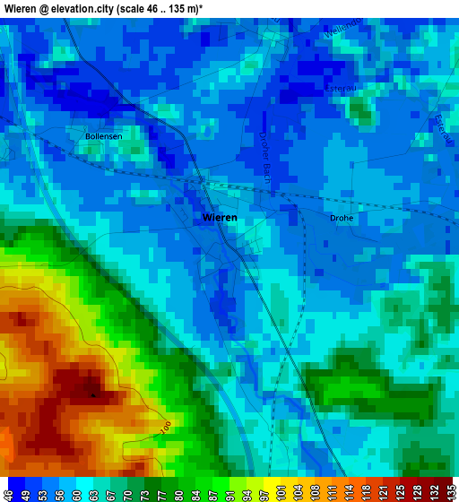 Wieren elevation map