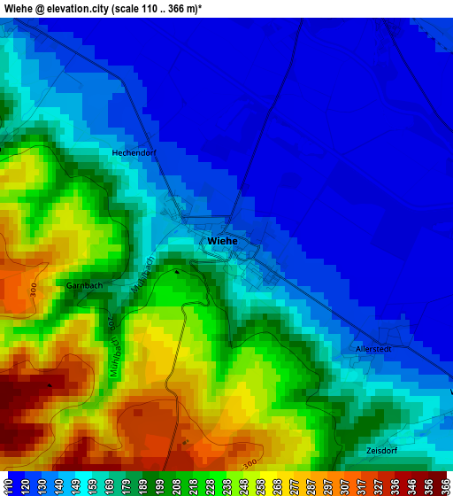 Wiehe elevation map