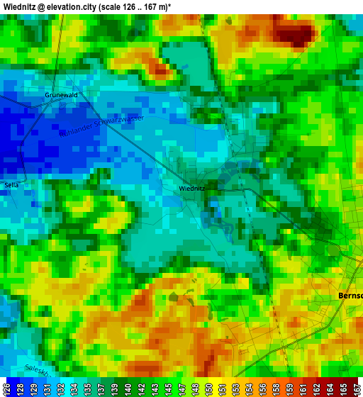 Wiednitz elevation map